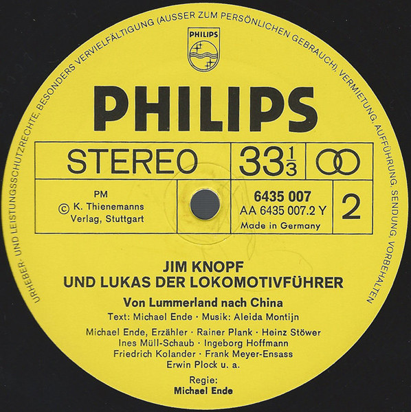 Cover zu Michael Ende - Jim Knopf Und Lukas Der Lokomotivführer - Von Lummerland Nach China | Vinyl, LP | Non-Music, Children's | Germany