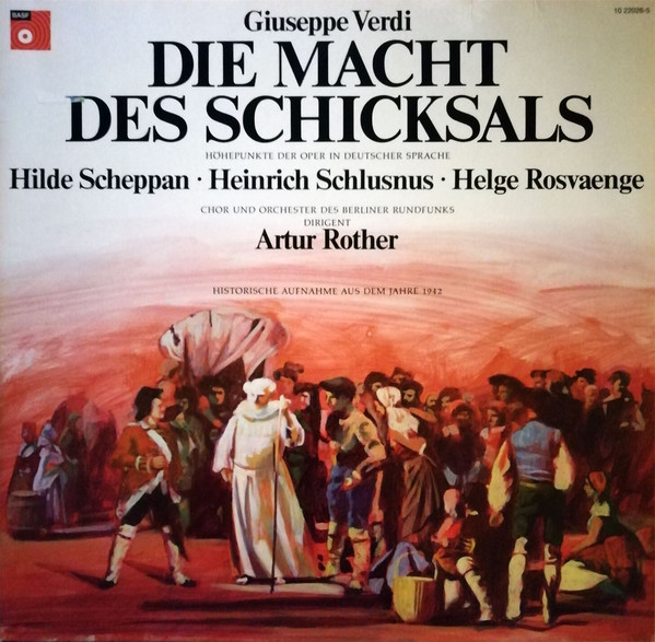 Bild Giuseppe Verdi, Heinrich Schlusnus, Hilde Scheppan, Helge Roswaenge – Die Macht Des Schicksals | 1974 | Vinyl, LP | Classical | Germany Schallplatten Ankauf