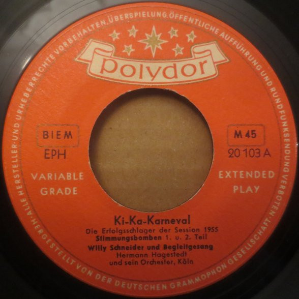 Cover zu Willy Schneider - Ki-Ka-Karneval | Vinyl, 45 RPM, 7