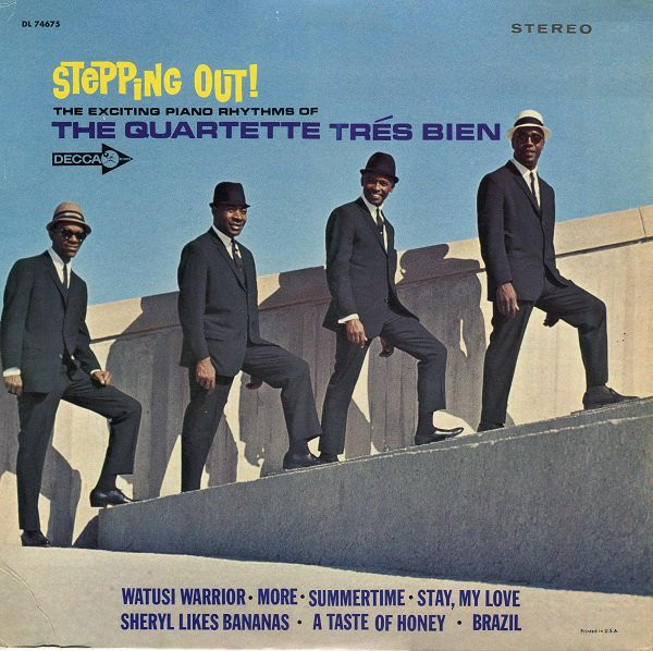 Bild Quartette Trés Bien – Stepping Out! The Exciting Piano Rhythms Of The Quartette Trés Bien | Vinyl, LP, Album, Stereo, Repress | Jazz | US Schallplatten Ankauf