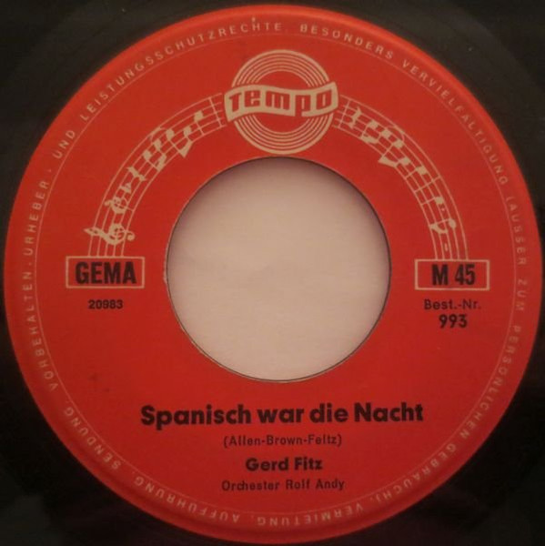 Cover zu Anne Gray / Gerd Fitz - Memories Of Heidelberg / Spanisch War Die Nacht | Vinyl, 45 RPM, 7