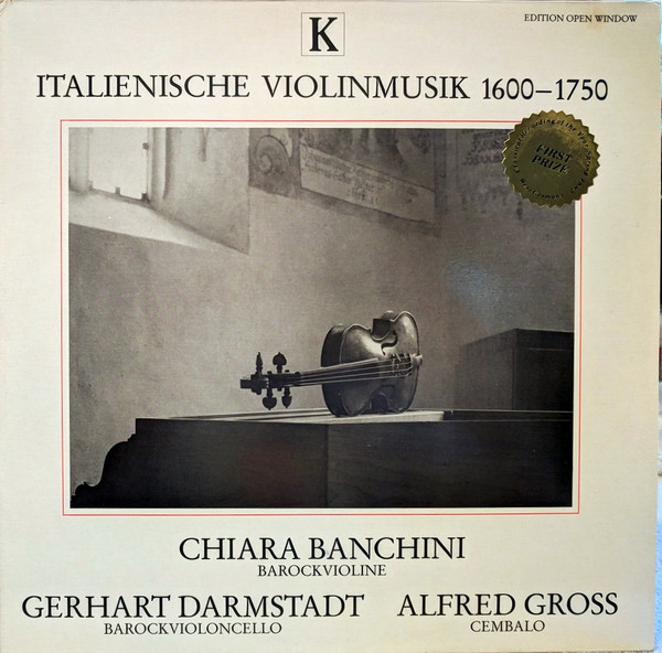 Bild Chiara Banchini, Gerhart Darmstadt, Alfred Gross – Italienische Violinmusik 1600-1750 | 1987 | Vinyl, LP, Album, Stereo | Classical | Germany Schallplatten Ankauf