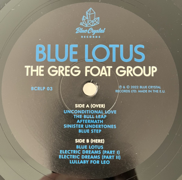 Cover zu The Greg Foat Group - Blue Lotus | 2022 | Vinyl, LP, Album | Electronic, Jazz | UK