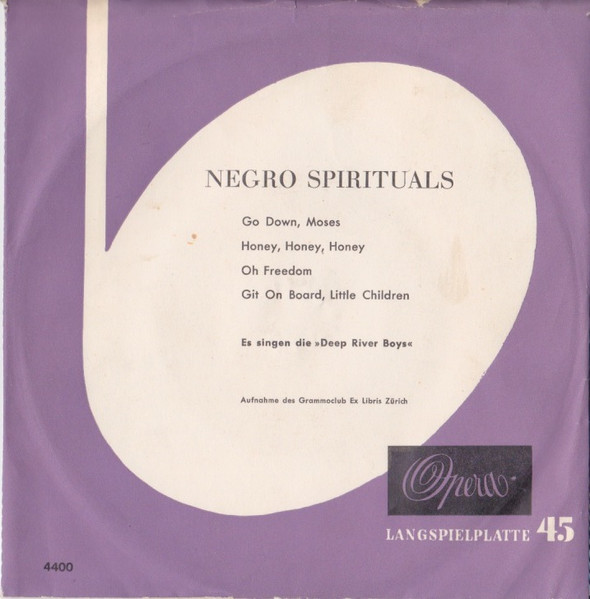 Bild Deep River Boys – Negro Spirituals | Vinyl, 45 RPM, 7″, Mono, EP | Folk, World, & Country | Germany Schallplatten Ankauf