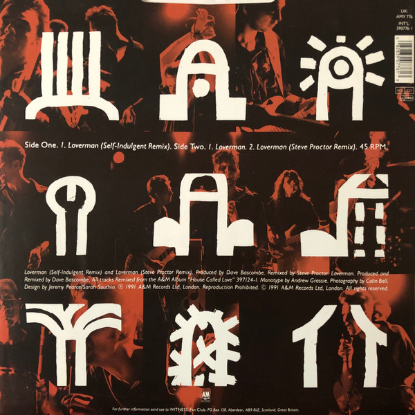 Cover zu Witness (9) - Loverman | 1991 | Vinyl, Stereo, 12