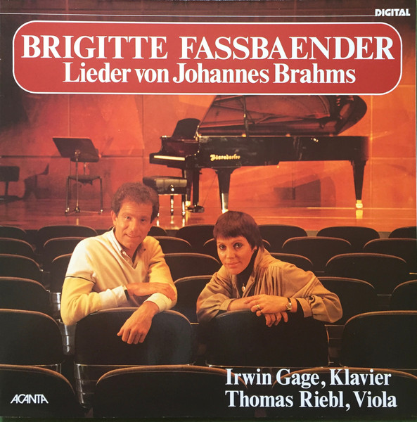Bild Brigitte Fassbaender, Johannes Brahms, Irwin Gage, Thomas Riebl – Lieder Von Johannes Brahms | 1982 | Vinyl, LP, Album, Stereo | Classical | Germany Schallplatten Ankauf