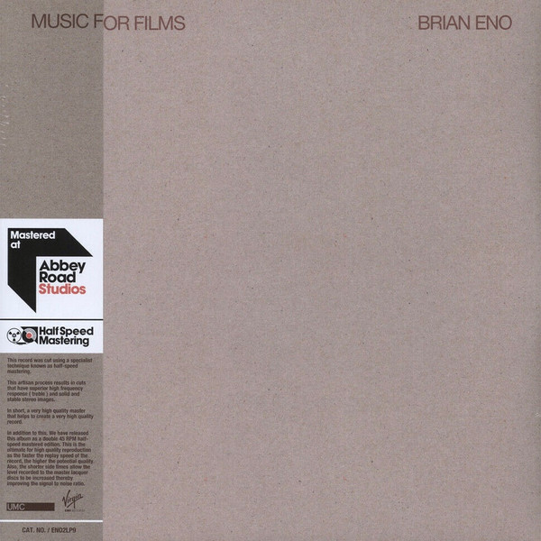 Bild Brian Eno – Music For Films | 2018 | Vinyl, Album, 12″, 45 RPM, Reissue, Limited Edition, Remastered | Electronic | Europe Schallplatten Ankauf