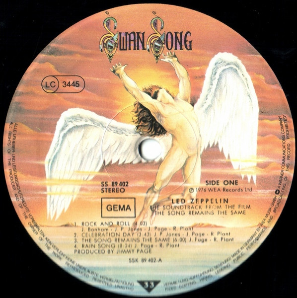 Cover zu Led Zeppelin - The Soundtrack From The Film The Song Remains The Same | Vinyl, LP, Album, Repress | Rock | Germany