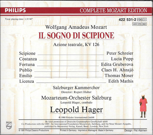 Cover zu Wolfgang Amadeus Mozart - Il Sogno Di Scipione | 1991 | CD, Album, Stereo, Reissue, Box Set | Classical | Europe