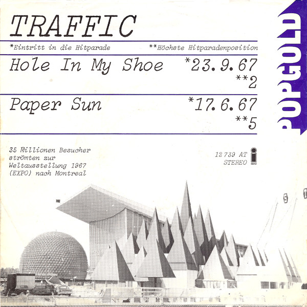 Bild Traffic – Hole In My Shoe / Paper Sun | Vinyl, 45 RPM, 7″, Single | Rock, Pop | Germany Schallplatten Ankauf