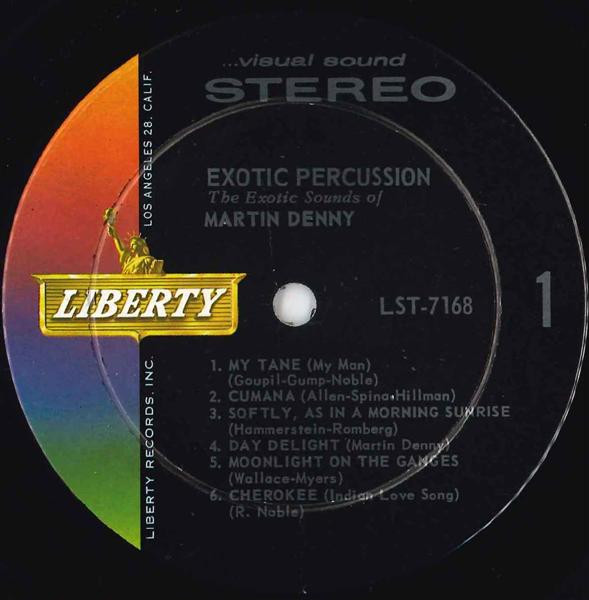 Cover zu Martin Denny - Exotic Percussion (The Exotic Sounds Of Martin Denny) | 1961 | Vinyl, LP, Album, Stereo | Jazz, Folk, World, & Country | US