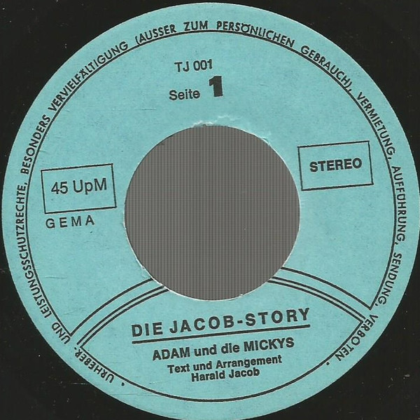 Cover zu Adam Und Die Micky's - Die Jacob-Story | 1972 | Vinyl, 45 RPM, 7
