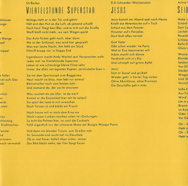 Cover zu Achim Reichel - Nachtexpress | 1994 | CD, Album | Electronic, Rock | Europe