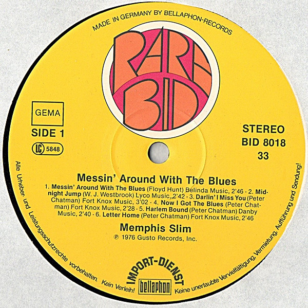 Cover zu Memphis Slim - Messin' Around With The Blues | 1976 | Vinyl, LP, Album | Blues | Germany