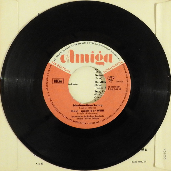 Cover zu Horst Fischer, Willy Berking Und Sein Orchester // Rundfunk-Tanzorchester Berlin, Günter Gollasch - Blue Lady / River Song // Marionetten-Swing / Heut' Spielt Der Willi | 1959 | Pop