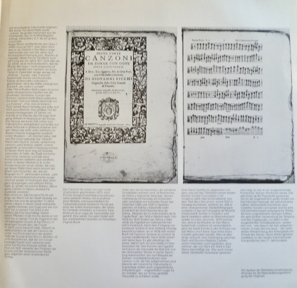 Cover zu Affetti Musicali - Venezianische Instrumentalmusik Zur Zeit Monteverdis | 1981 | Vinyl, LP, Album, Stereo, Club Edition | Classical | Germany