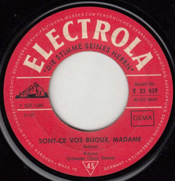 Cover zu Adamo - Inch' Allah | 1967 | Vinyl, 45 RPM, 7