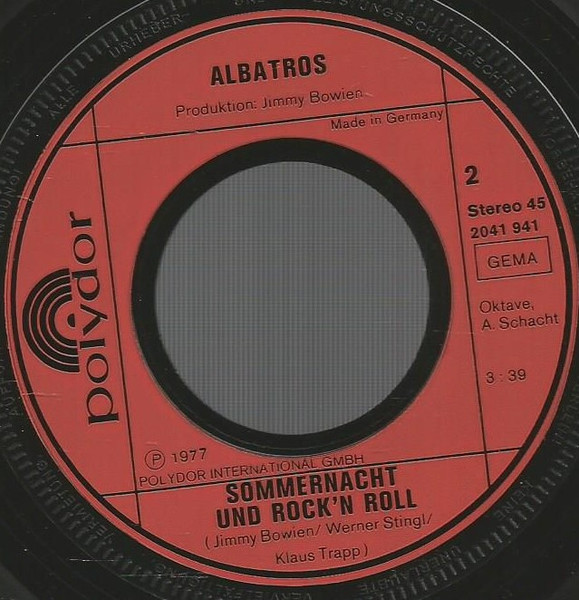 Cover zu Albatros (2) - Schade, Daß Du Nicht Da Bist | 1977 | Vinyl, 45 RPM, 7