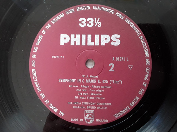 Cover zu Wolfgang Amadeus Mozart, Philharmonic-Symphony Orchestra Of New York, Columbia Symphony Orchestra, Bruno Walter - Symphonie C-Dur KV 551 (Jupiter-Symphonie) / Symphonie C-Dur KV 425 (Linzer