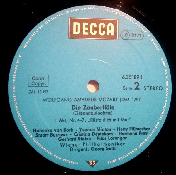 Cover zu Wolfgang Amadeus Mozart, Wiener Philharmoniker, Georg Solti - Die Zauberflöte | Vinyl, LP, Reissue, Box Set | Classical | Germany