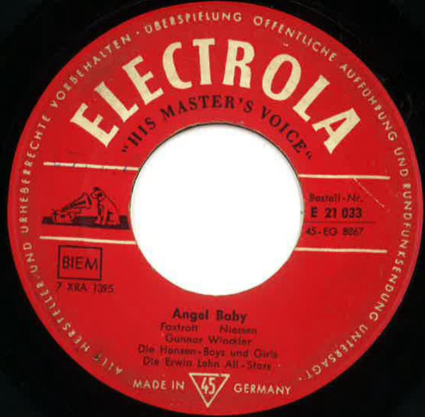 Bild Gunnar Winckler – Angel Baby / Es Ist Kein Klavier In Diesem Haus | 1958 | Vinyl, 45 RPM, 7″, Single | Pop | Germany Schallplatten Ankauf