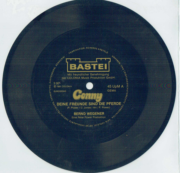 Bild Bernd Wegener – Conny (Deine Freunde Sind Die Pferde) | 1981 | Flexi-disc, 45 RPM, 7″ | Pop | Germany Schallplatten Ankauf