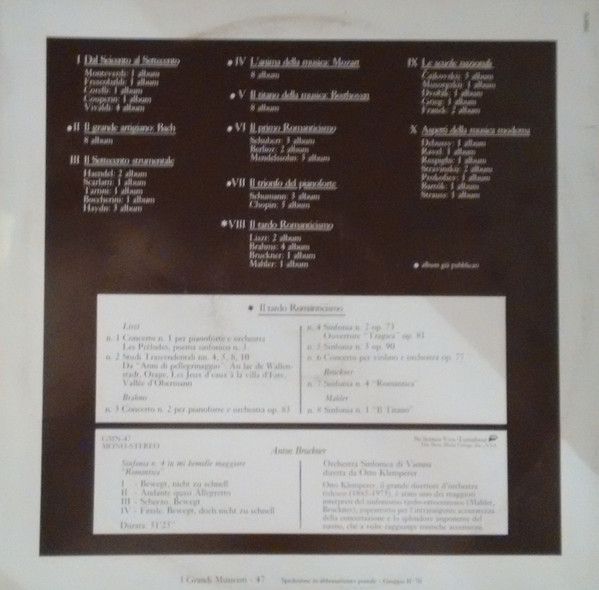 Cover zu Anton Bruckner, Wiener Symphoniker, Otto Klemperer - Sinfonia N. 4