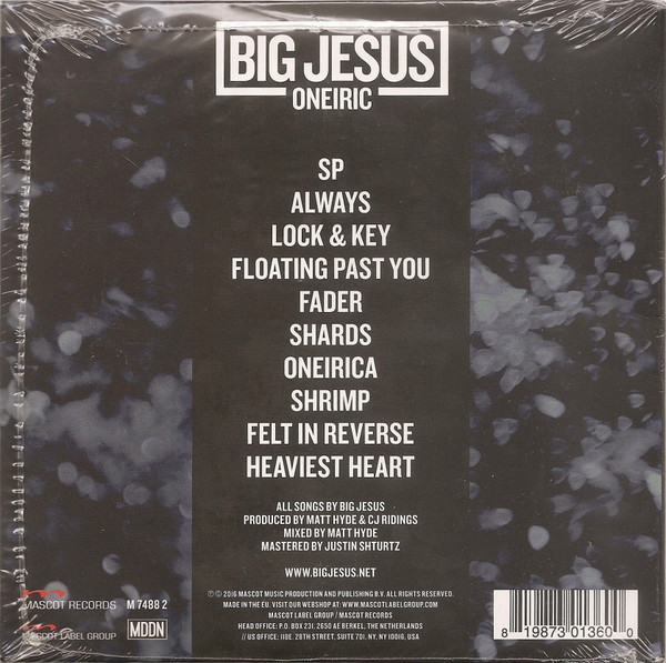 Cover zu Big Jesus (2) - Oneiric | 2016 | CD, Album | Rock | UK, Europe & US