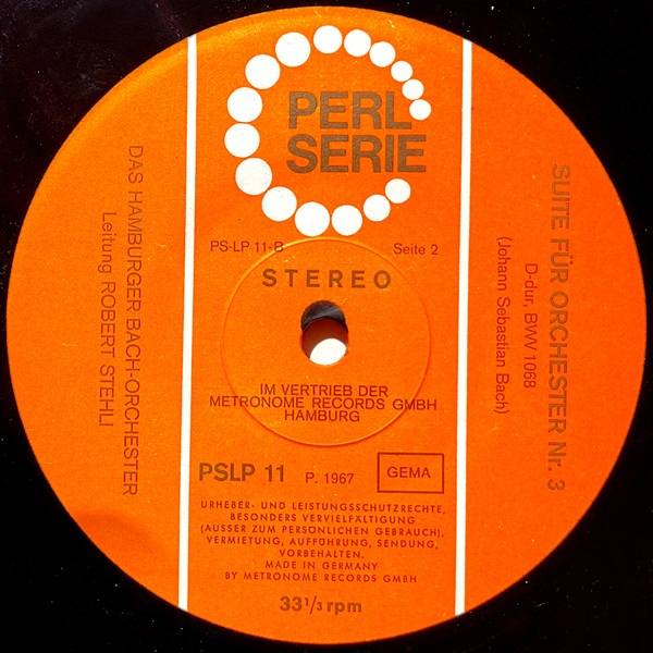 Cover zu Wolfgang Amadeus Mozart, Johann Sebastian Bach, Bach-Orchester Hamburg, Robert Stehli - Eine kleine Nachtmusik - Suite für Orchester Nr. 3 D-dur | 1967 | Vinyl, LP, Stereo | Classical