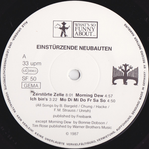 Cover zu Einstürzende Neubauten - Fuenf Auf Der Nach Oben Offenen Richterskala | 1987 | Vinyl, LP, Album | Electronic, Rock | Germany