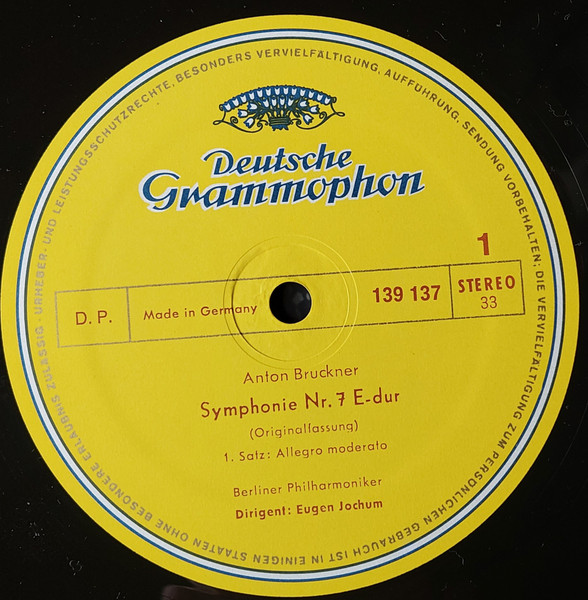 Cover zu Anton Bruckner – Eugen Jochum, Maria Stader, Chor Des Bayerischen Rundfunks, Chor Der Deutschen Oper Berlin, Berliner Philharmoniker - Symphonie Nr. 7 · 3 Motetten · 150. Psalm | Classical