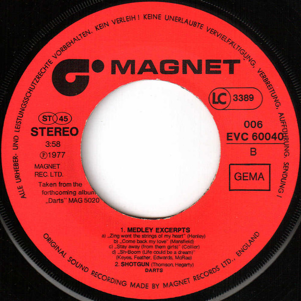 Cover zu Darts - Daddy Cool / The Girl Can't Help It | 1977 | Vinyl, Stereo, 45 RPM, 7