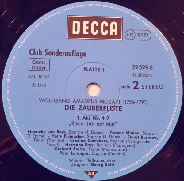 Cover zu Wolfgang Amadeus Mozart, Cristina Deutekom • Renate Holm • Pilar Lorengar • Stuart Burrows • Dietrich Fischer-Dieskau • Hermann Prey • Gerhard Stolze • Martti Talvela • Wiener Staatsoperncho