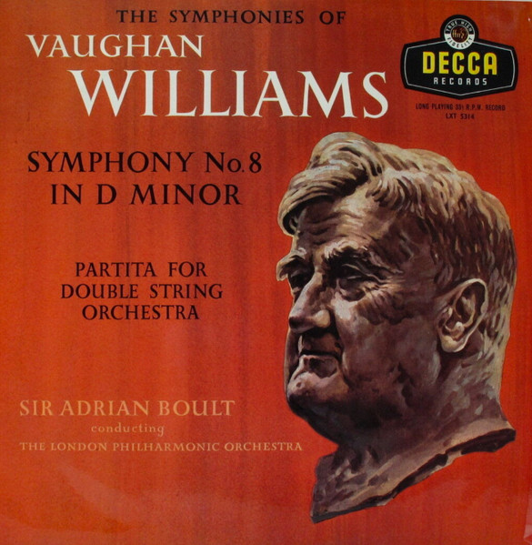 Bild Ralph Vaughan Williams, Sir Adrian Boult Conducting London Philharmonic Orchestra – Symphony No. 8 In D Minor / Partita For Double String Orchestra | 1957 | Vinyl, LP, Mono | Classical | UK Schallplatten Ankauf