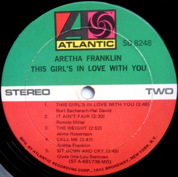Cover zu Aretha Franklin - This Girl's In Love With You | 1970 | Vinyl, LP, Album | Funk / Soul | US
