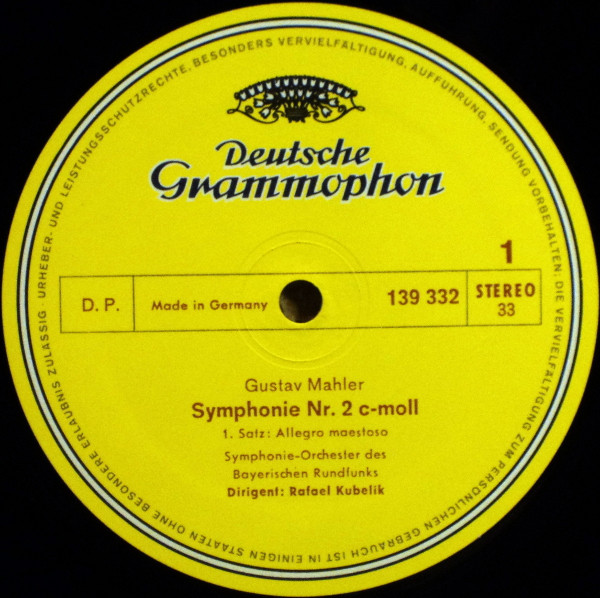 Cover zu Gustav Mahler ・ Rafael Kubelik - Edith Mathis , Sopran ・ Norma Procter , Alt - Chor Des Bayerischen Rundfunks Und Symphonie-Orchester Des Bayerischen Rundfunks - Symphonie Nr. 2 (Auferstehun