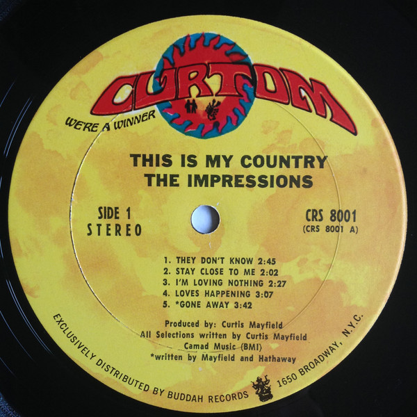 Cover zu The Impressions - This Is My Country | 1968 | Vinyl, LP, Album, Stereo | Funk / Soul | US