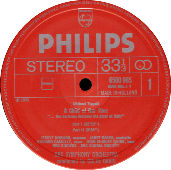 Cover zu Sir Michael Tippett, Jessye Norman, Janet Baker, John Shirley-Quirk, Richard Cassilly, BBC Singers, BBC Choral Society, BBC Symphony Orchestra And BBC Symphony Chorus, Sir Colin Davis - A Ch