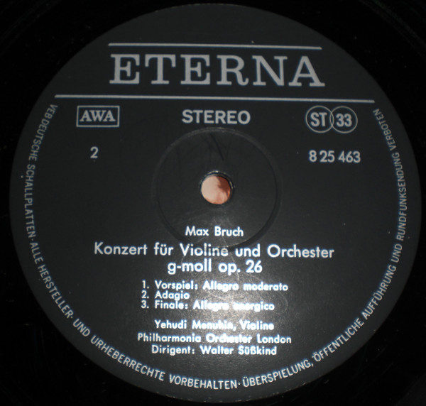 Cover zu Wolfgang Amadeus Mozart / Max Bruch - Konzert Für Violine Und Orchester A-Dur KV 219 / Konzert Für Violine Und Orchester G-Moll Op. 26 | 1972 | Classical