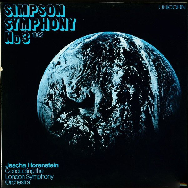 Bild Robert Simpson (6) – Jascha Horenstein, London Symphony Orchestra – Symphony No 3 | Vinyl, LP, Reissue | Classical | UK Schallplatten Ankauf