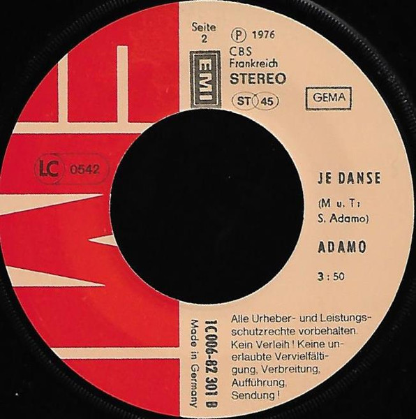 Cover zu Adamo - J'ai Trouvé Un Été | 1976 | Vinyl, 45 RPM, 7
