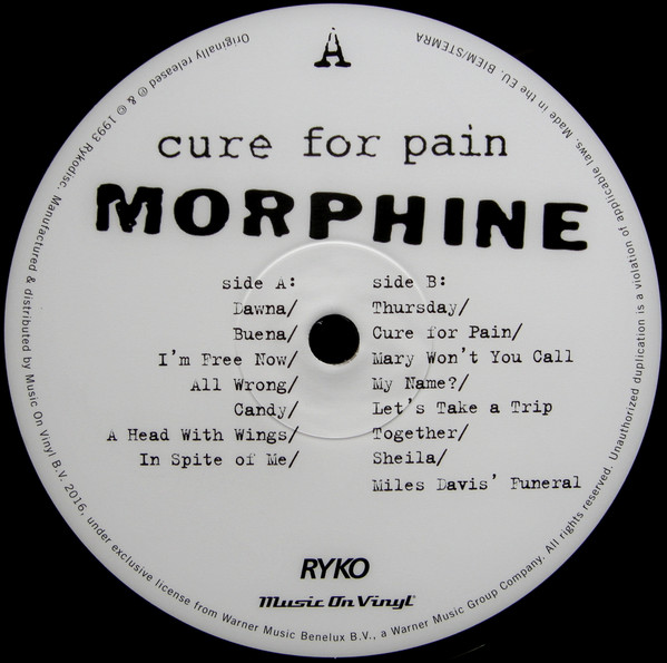 Cover zu Morphine (2) - Cure For Pain | Vinyl, LP, Album, Reissue | Rock, Blues | Europe