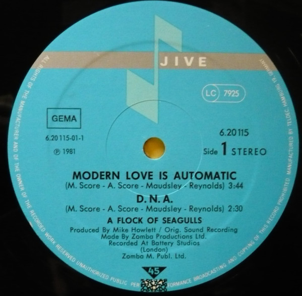Cover zu A Flock Of Seagulls - Modern Love Is Automatic | 1981 | Vinyl, 12