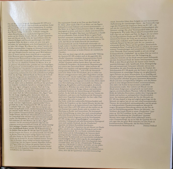 Cover zu Wolfgang Amadeus Mozart, Prague String Quartet - Die Vier Letzten Streichquartette KV 499 • 575 • 589 • 590 | 1980 | Vinyl, LP, Stereo | Classical | Germany, Austria, & Switzerland