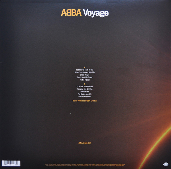 Cover zu ABBA - Voyage | 2021 | Vinyl, LP, Album | Pop | USA & Europe