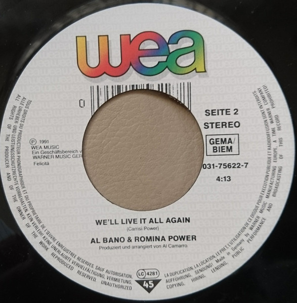 Cover zu Al Bano & Romina Power - Vincerai | Vinyl, 45 RPM, 7