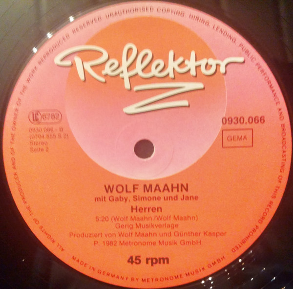 Cover zu Wolf Maahn - Sag' Mir Wo Die Blumen Sind | 1982 | Vinyl, Stereo, 12