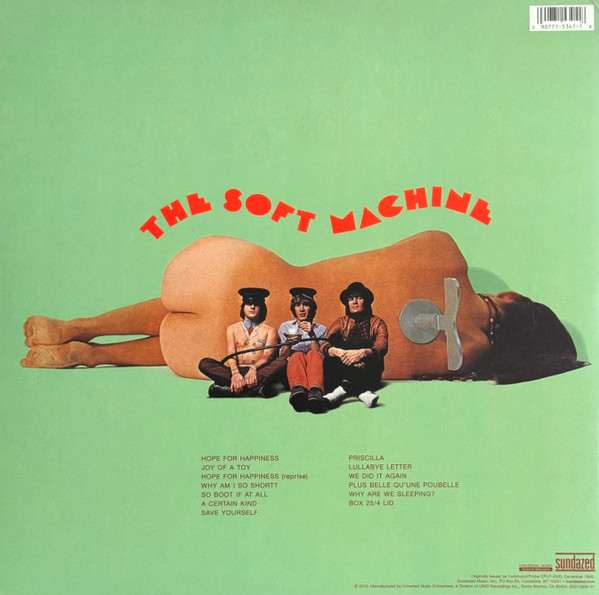 Cover zu Soft Machine - The Soft Machine | 2010 | Vinyl, LP, Album, Reissue | Jazz, Rock | US