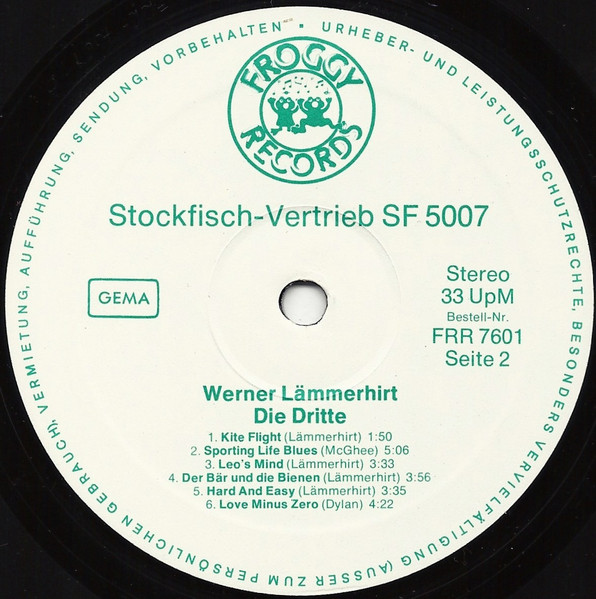 Cover zu Werner Lämmerhirt - Die Dritte | 1977 | Vinyl, LP, Album, Stereo, Repress | Folk, World, & Country | Germany