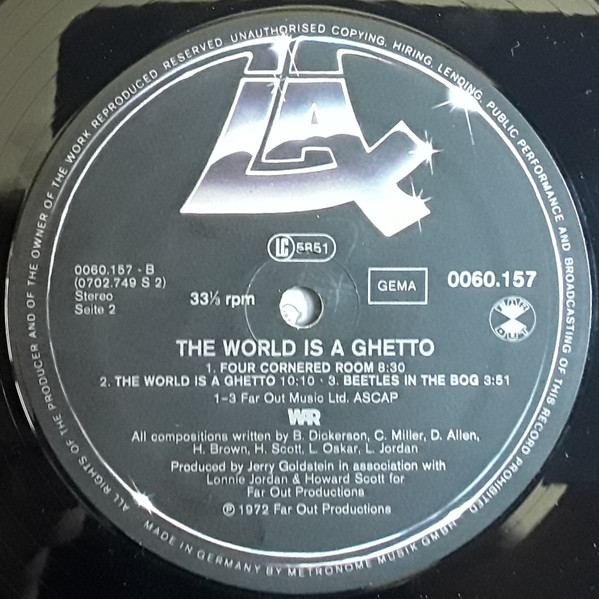 Cover zu War - The World Is A Ghetto | Vinyl, LP, Album | Funk / Soul | Germany
